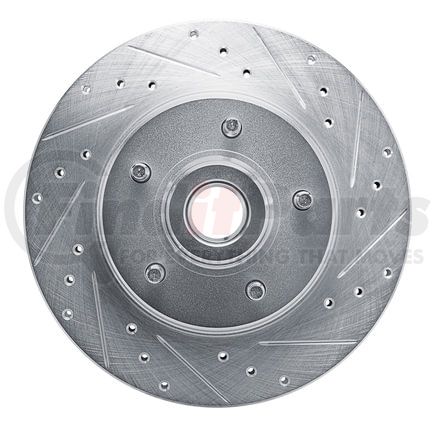 Dynamic Friction Company 631-56005R Brake Rotor - Drilled and Slotted - Silver