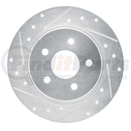 Dynamic Friction Company 631-65009R Brake Rotor - Drilled and Slotted - Silver