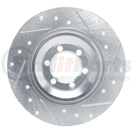 Dynamic Friction Company 63116003R Brake Rotor - Drilled and Slotted - Silver