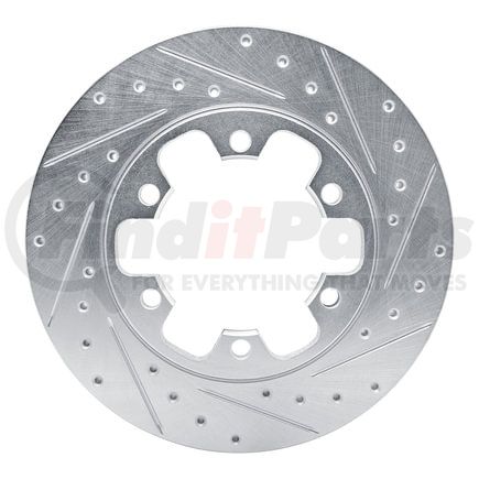 Dynamic Friction Company 63154229R Brake Rotor - Drilled and Slotted - Silver