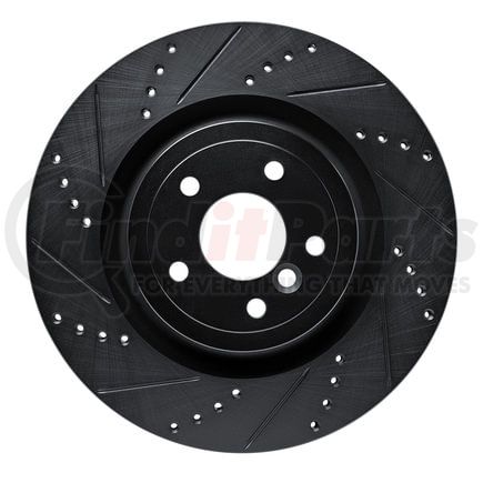Dynamic Friction Company 633-20035L Brake Rotor - Drilled and Slotted - Black