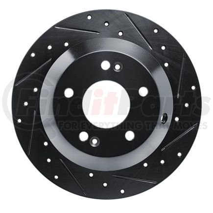 Dynamic Friction Company 633-21029R Brake Rotor - Drilled and Slotted - Black