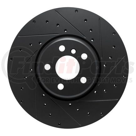 Dynamic Friction Company 633-31134D Brake Rotor - Drilled and Slotted - Black