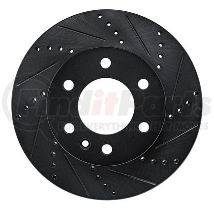 Dynamic Friction Company 633-40043R Brake Rotor - Drilled and Slotted - Black