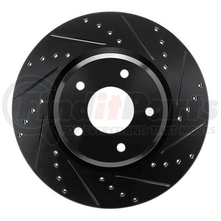 Dynamic Friction Company 633-52016R Brake Rotor - Drilled and Slotted - Black