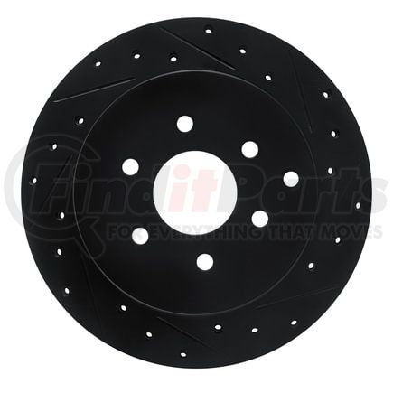 Dynamic Friction Company 633-67093R Brake Rotor - Drilled and Slotted - Black