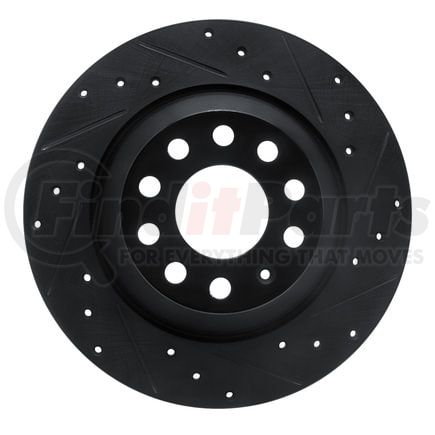 Dynamic Friction Company 633-73042R Brake Rotor - Drilled and Slotted - Black