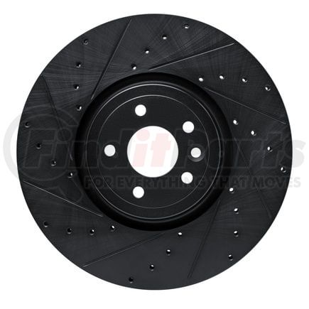 Dynamic Friction Company 63320032L Brake Rotor - Drilled and Slotted - Black