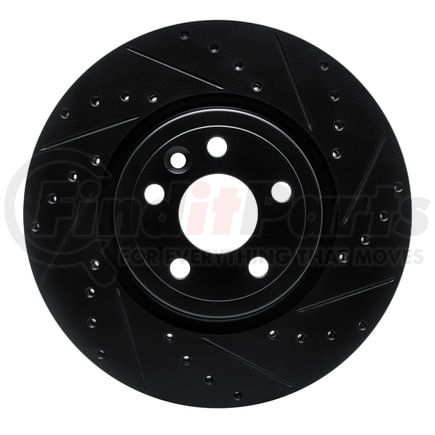 Dynamic Friction Company 63320038R Brake Rotor - Drilled and Slotted - Black