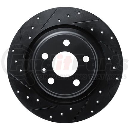 Dynamic Friction Company 63327058L Brake Rotor - Drilled and Slotted - Black