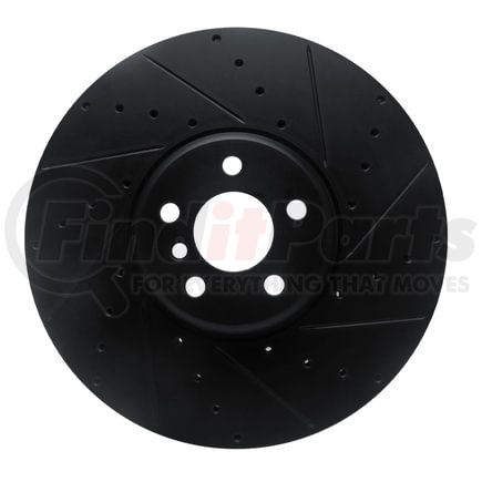 Dynamic Friction Company 63331131D Brake Rotor - Drilled and Slotted - Black