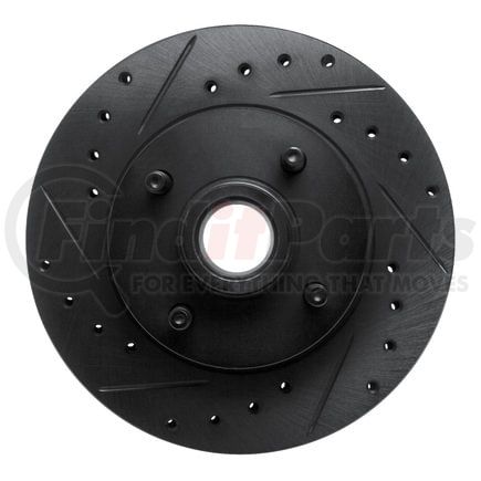 Dynamic Friction Company 63354015L Brake Rotor - Drilled and Slotted - Black