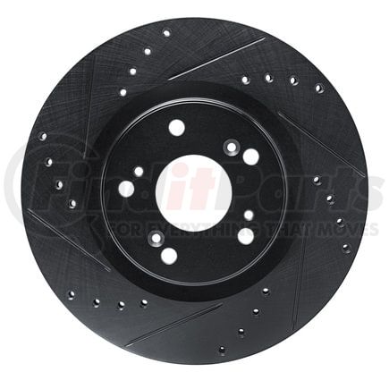 Dynamic Friction Company 63359057L Brake Rotor - Drilled and Slotted - Black