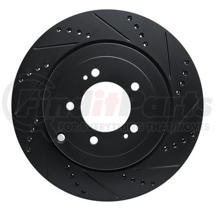 Dynamic Friction Company 63372042R Brake Rotor - Drilled and Slotted - Black