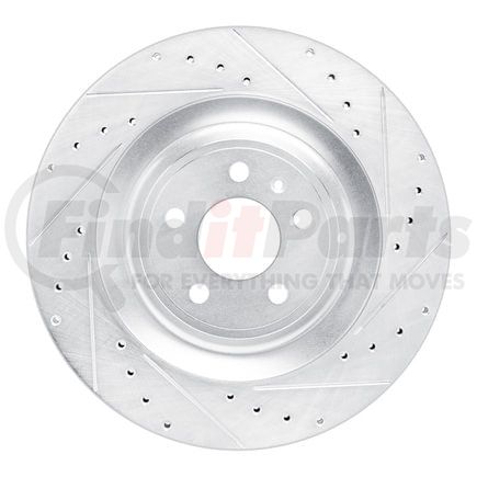 Dynamic Friction Company 631-02102R Brake Rotor - Drilled and Slotted - Silver