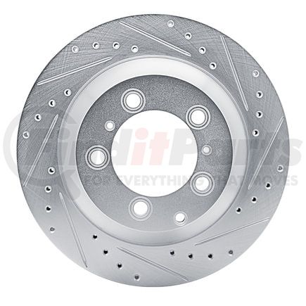 Dynamic Friction Company 631-02130R Brake Rotor - Drilled and Slotted - Silver