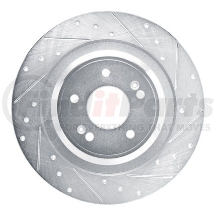 Dynamic Friction Company 631-21051R Brake Rotor - Drilled and Slotted - Silver