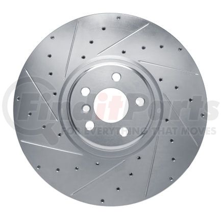 Dynamic Friction Company 631-31166D Brake Rotor - Drilled and Slotted - Silver