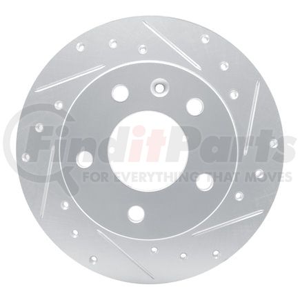 Dynamic Friction Company 631-45047R Brake Rotor - Drilled and Slotted - Silver