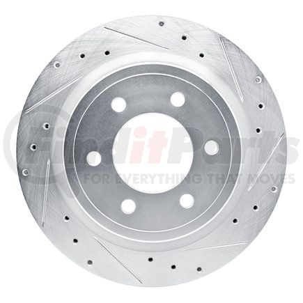 Dynamic Friction Company 631-54289R Brake Rotor - Drilled and Slotted - Silver