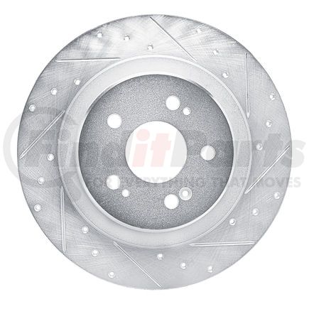 Dynamic Friction Company 631-58038R Brake Rotor - Drilled and Slotted - Silver