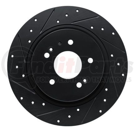 Dynamic Friction Company 633-03060L Brake Rotor - Drilled and Slotted - Black