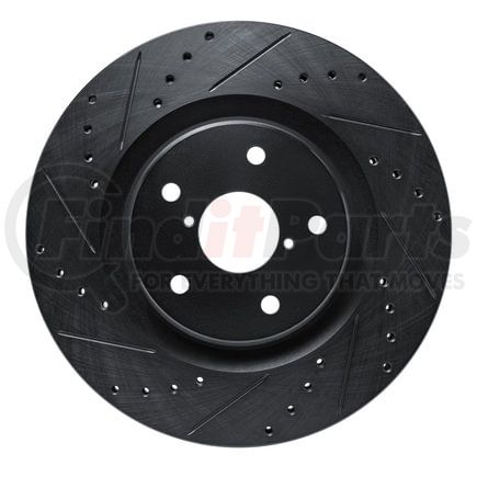 Dynamic Friction Company 633-13049L Brake Rotor - Drilled and Slotted - Black