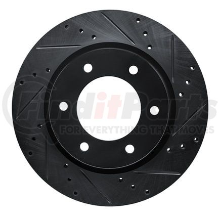 Dynamic Friction Company 633-54275R Brake Rotor - Drilled and Slotted - Black