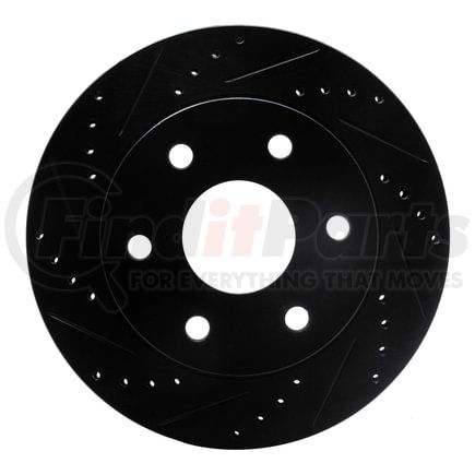 Dynamic Friction Company 633-54289L Brake Rotor - Drilled and Slotted - Black