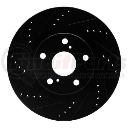 Dynamic Friction Company 633-58035L Brake Rotor - Drilled and Slotted - Black