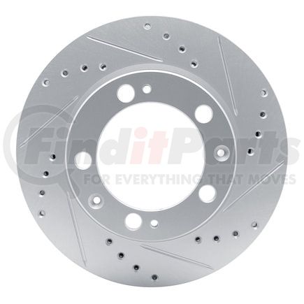 Dynamic Friction Company 631-02019R Brake Rotor - Drilled and Slotted - Silver
