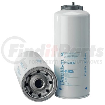 Donaldson P552006 Twist&Drain Fuel Filter - 12.24" Water Separator Type, Spin-On Style, Meltblown Media Type