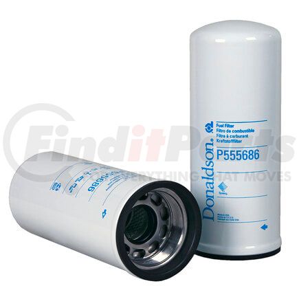 Donaldson P555686 Fuel Filter - 7.76 in., Secondary Type, Spin-On Style, Composite Media Type