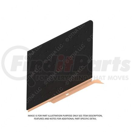 Freightliner W18-00788-609 Upholstery Filler Panel - Panel, Side, Tumbleweed, Right Hand