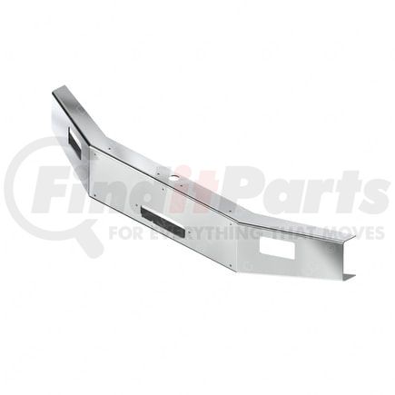 Freightliner A21-28293-014 Bumper - 14 Inch Logger, Sweptback, Raised, Chromed