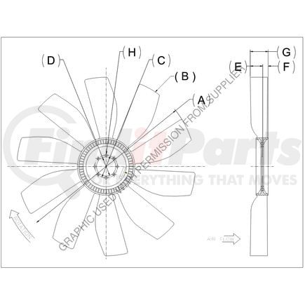 Freightliner KYS 4735 42600 39 Engine Cooling Fan Assembly