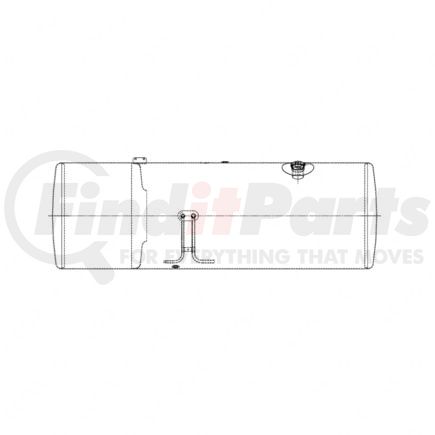 Freightliner A03-32733-410 Fuel Tank Assembly - 25 Inch, 120 Gallon, Aluminum, Plain, 410, X2, RV