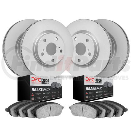 Dynamic Friction Company 4304-54020 GEOSPEC Rotors with 3000 Ceramic Brake Pads