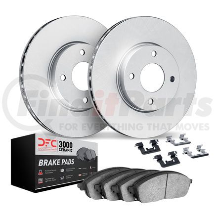 Dynamic Friction Company 4312-63086 GEOSPEC Rotors with 3000 Ceramic Brake Pads and Hardware