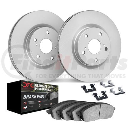 Dynamic Friction Company 4412-48005 GEOSPEC Coated Rotor- HD Brake Pad - Hardware