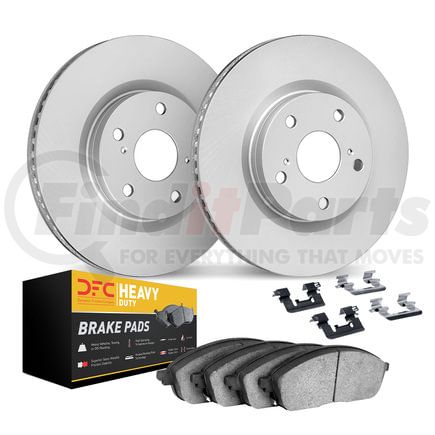 Dynamic Friction Company 4212-48087 GEOSPEC Coated Rotor- HD Brake Pad - Hardware