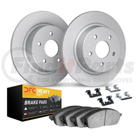 Dynamic Friction Company 4212-99120 GEOSPEC Coated Rotor- HD Brake Pad - Hardware