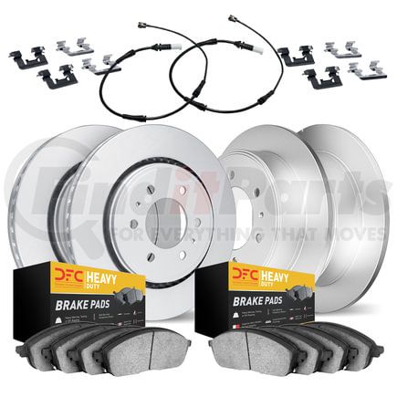 Dynamic Friction Company 4224-40014 GEOSPEC Coated Rotor- HD Brake Pad - Hardware and Sensor