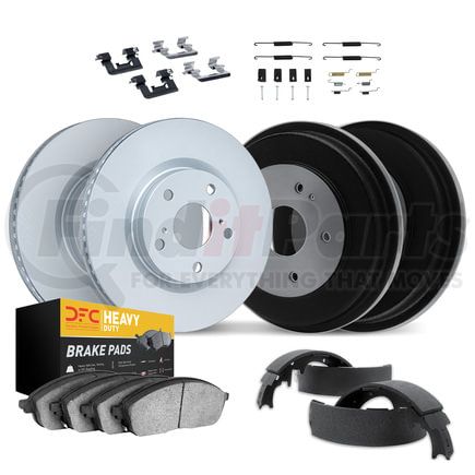 Dynamic Friction Company 4284-54027 GEOSPEC Coated Rotor- HD Brake Pad - Hardware and Adjuster