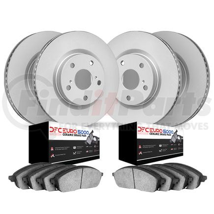 Dynamic Friction Company 4604-20001 Geospec Rotors with 5000 Euro Ceramic Brake Pads