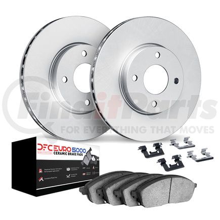 Dynamic Friction Company 4612-54020 Geospec Rotors with 5000 Euro Ceramic Brake Pads includes Hardware