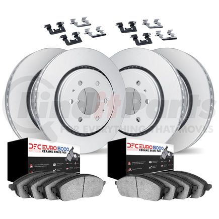 Dynamic Friction Company 4614-10650 Geospec Rotors with 5000 Euro Ceramic Pads With Hardware