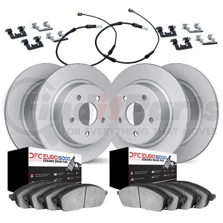 Dynamic Friction Company 4624-10164 Geospec Rotors with 5000 Euro Ceramic Pads With Hardware and Sensor