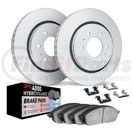 Dynamic Friction Company 4812-54075 DFC Geospec Rotors with 4000 HybriDynamic Brake Pads includes Hardware