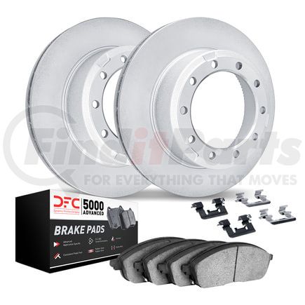 Dynamic Friction Company 4512-99131 GEOSPEC Coated Rotors with 5000 Brake Pads - Ceramic and Hardware